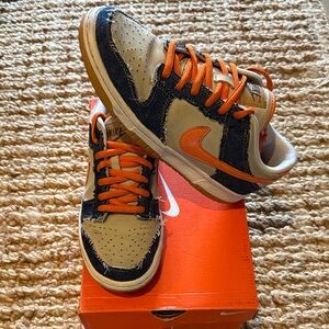 Nike (2006) Dunks Low-top, Orange and Denim